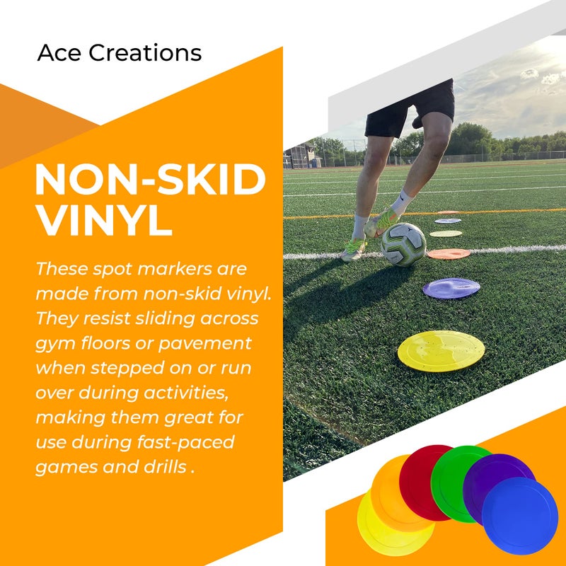 Ace Creations علامات بولي فينيل بقطر 9 بوصات من آيس كريشنز - تمارين تدريبية مع صالات المدارس الرياضية، الفرق الرياضية، ألعاب القوى، كرة السلة، كرة القدم، كرة القدم الأمريكية، البيسبول، الجمباز، رياض الأطفال، الروضة - مجموعة من 12 - Image 4
